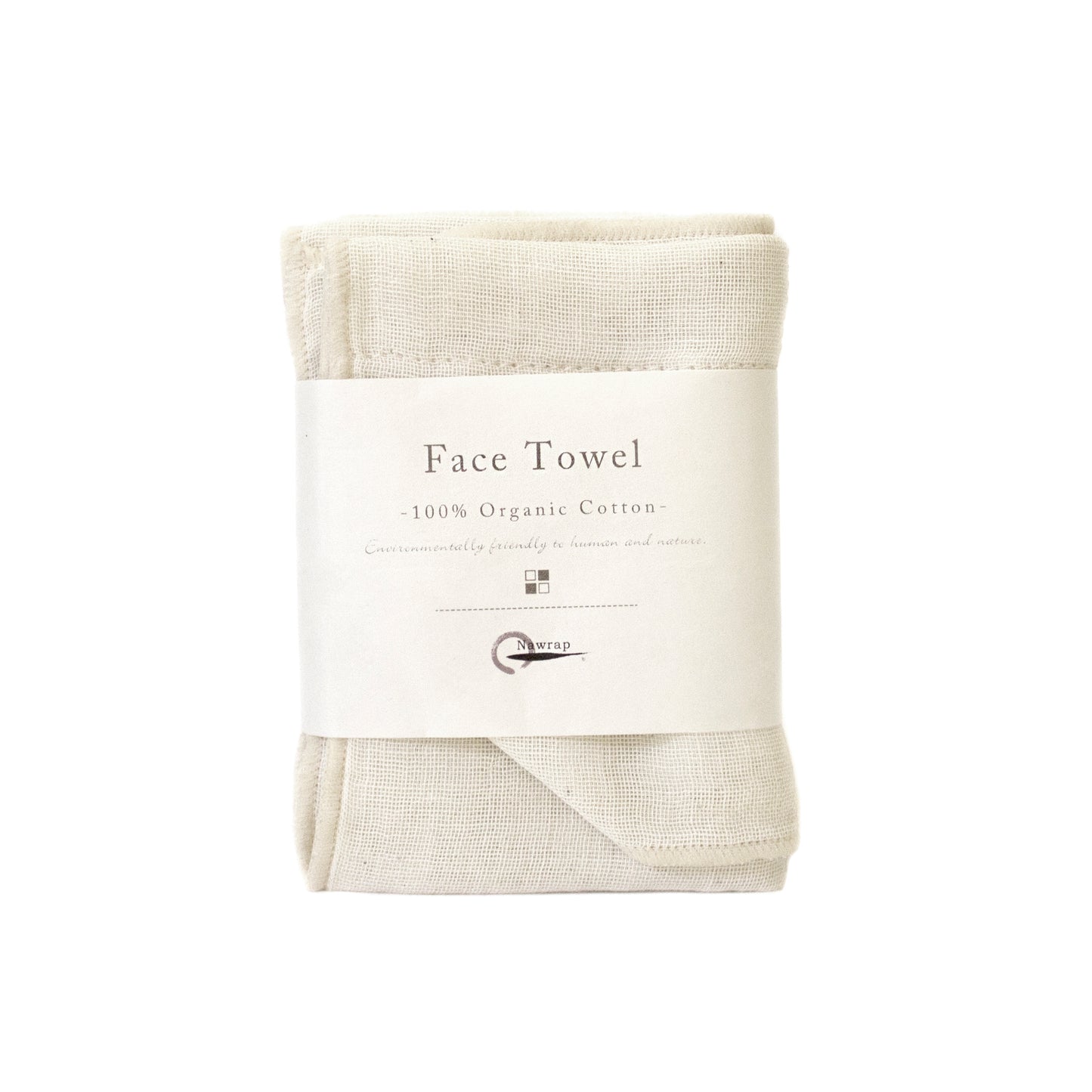 Organic Cotton Face Towel - Ivory