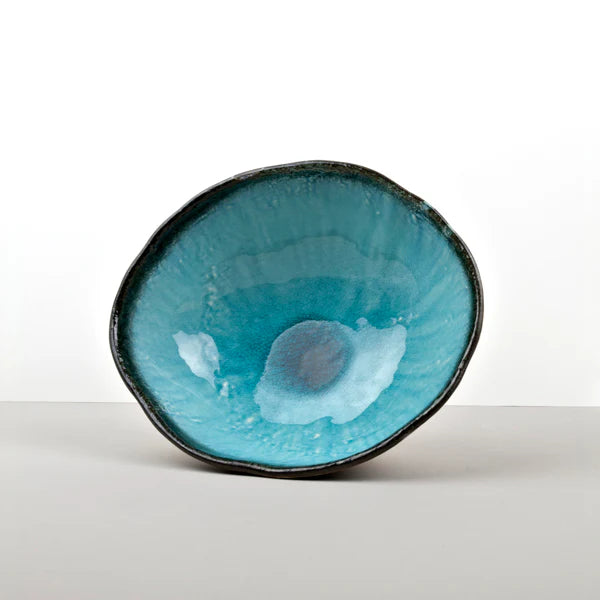 Sky Blue large uneven bowl 24cm