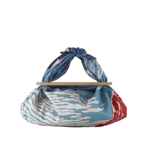 Furoshiki Patchin Bag M Organic - South Wind, Clear Sky Navy Blue