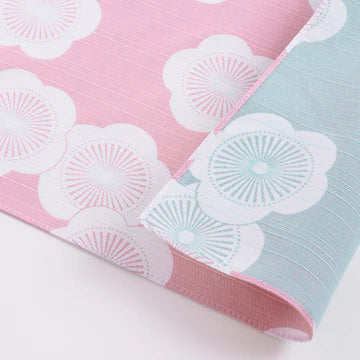 Furoshiki Isa monyo Reversible - Japanese Apricot Baby Pink Mint 48cm