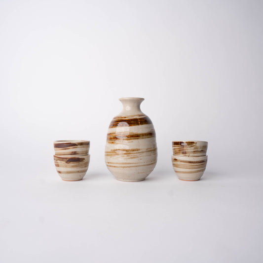 Gift Sake Set Wheat Glaze 280ml