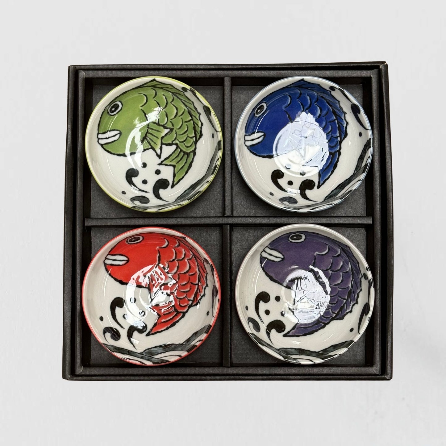 Manga Fish Design Sauce Dish Gift Set 9cm