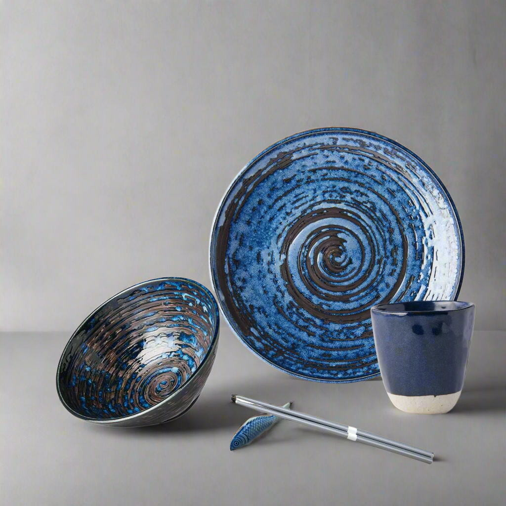 Dinner set for one Copper Swirl