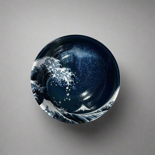 Hokusai design udon bowl 19.4cm