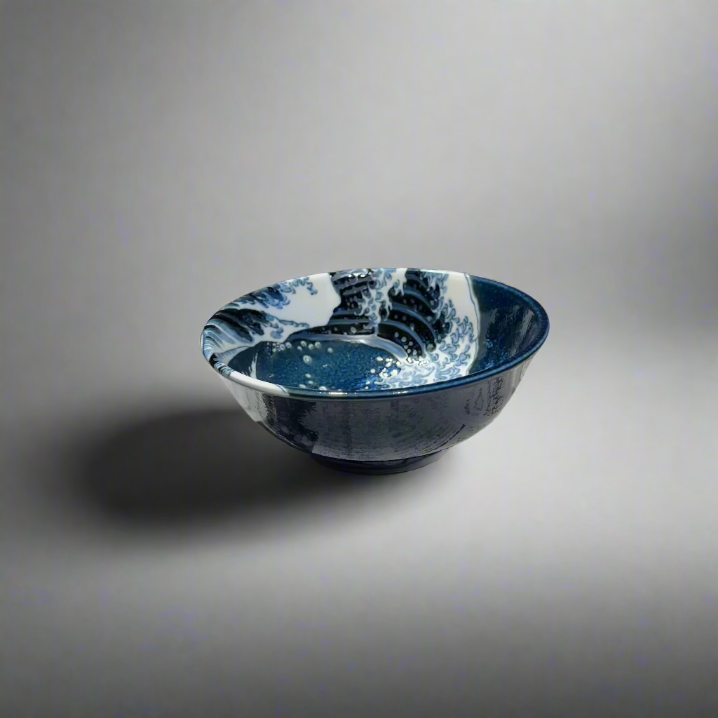 Hokusai design udon bowl 19.4cm