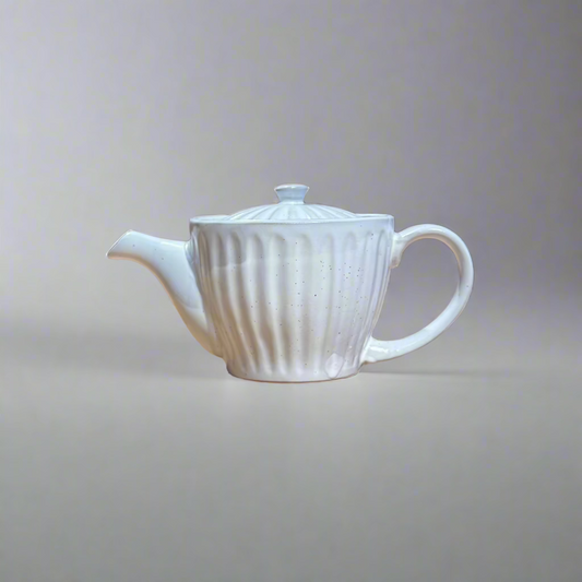 Teapot Speckled White Ridge Glaze