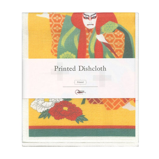 Printed Japanese Dishcloth - Traditional Kabuki