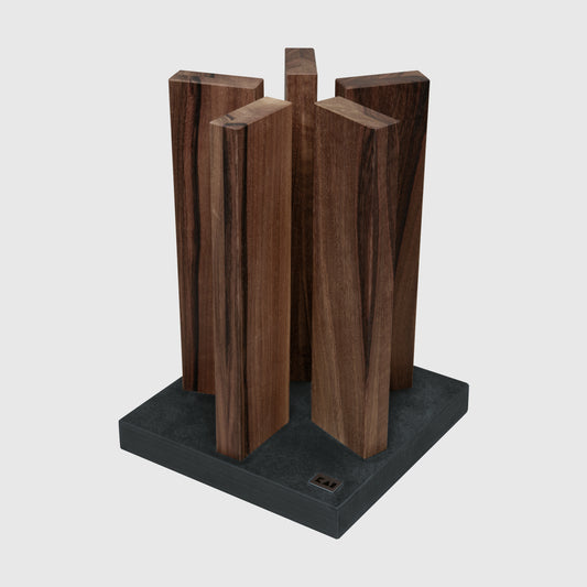 Kai Magnetic Knife Block Granite/Walnut