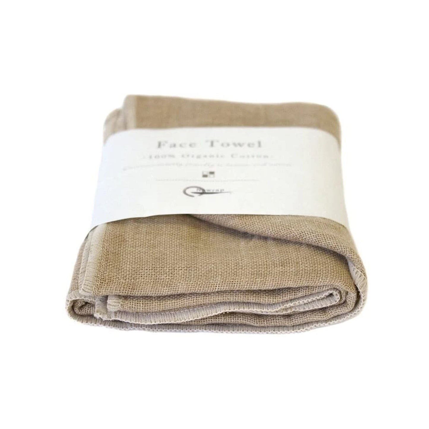 Organic Cotton Face Towel - Brown