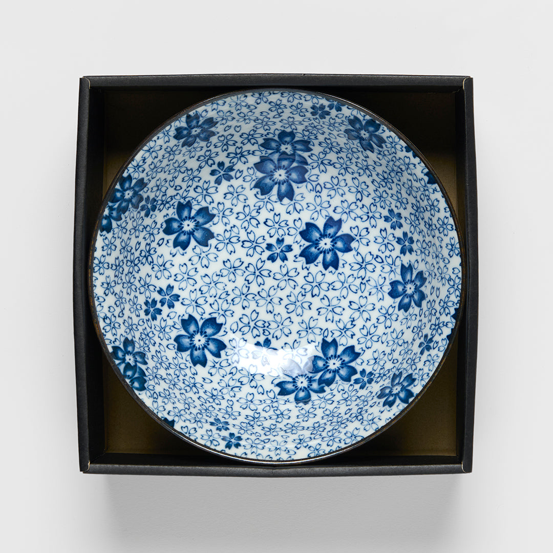 Blue Blossom ramen bowl gift set for two 20cm