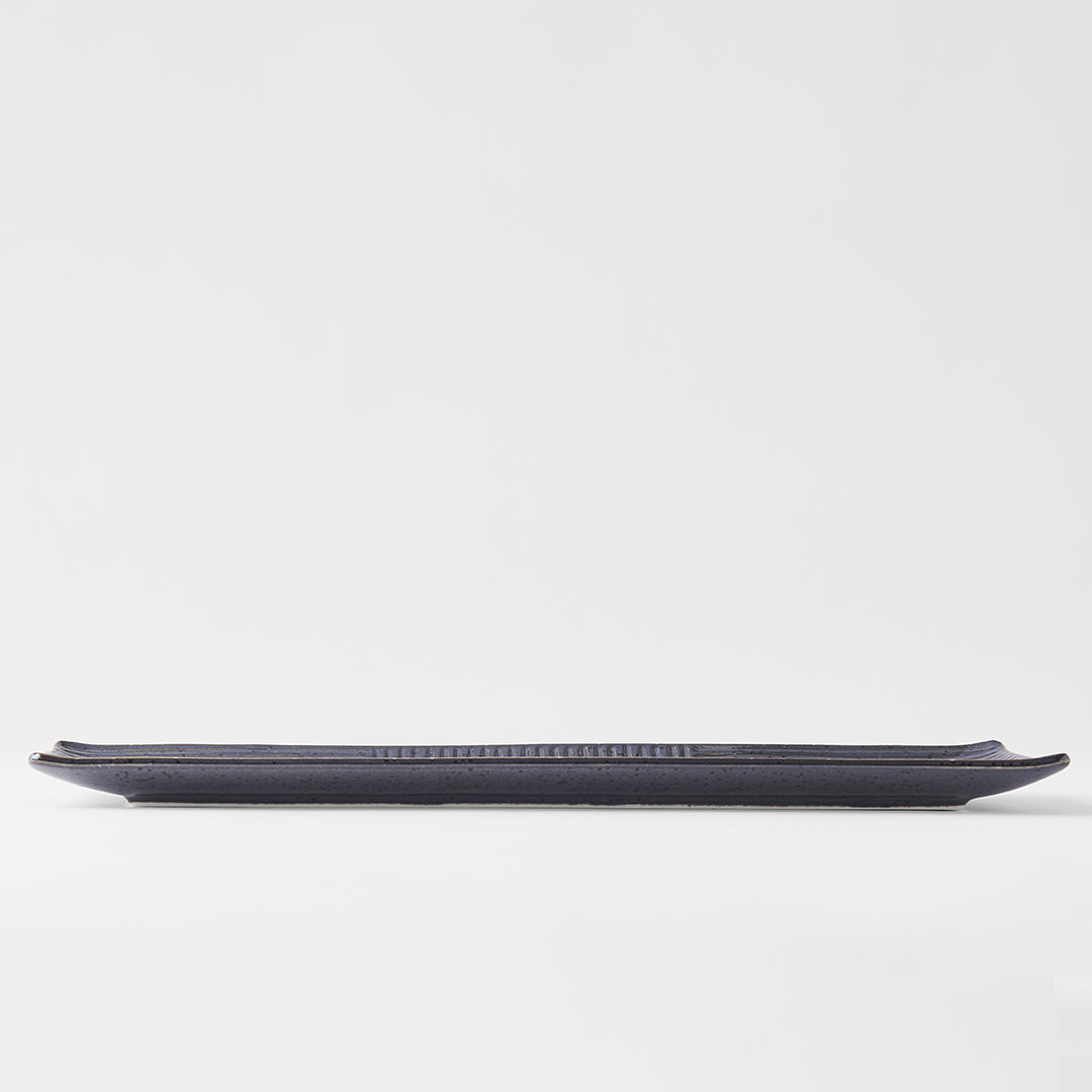 Sashimi Platter Line Design Black 33cm