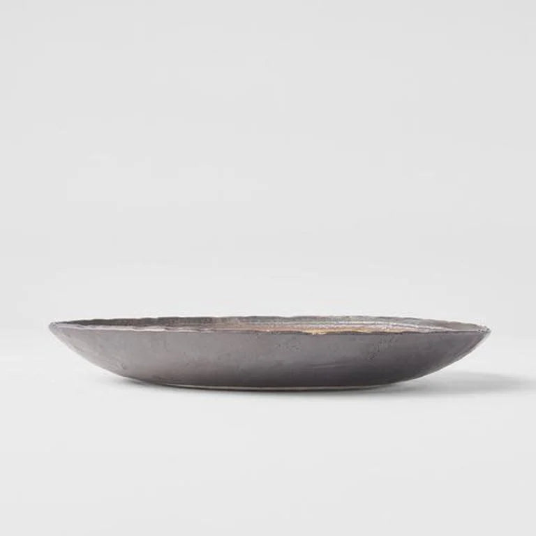 Akane grey oval plate 24cm