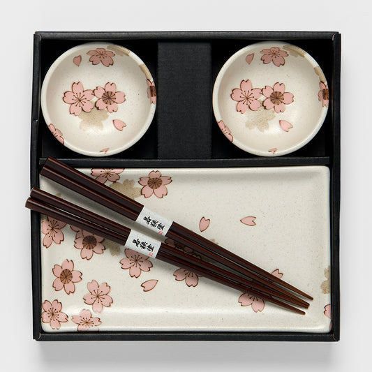 Pink Sakura sushi gift set 22cm