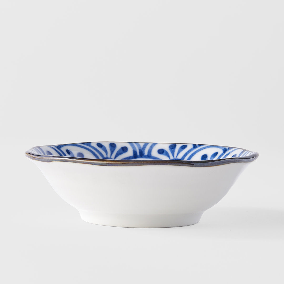 Indigo Petal Crest Ikat small bowl 11cm