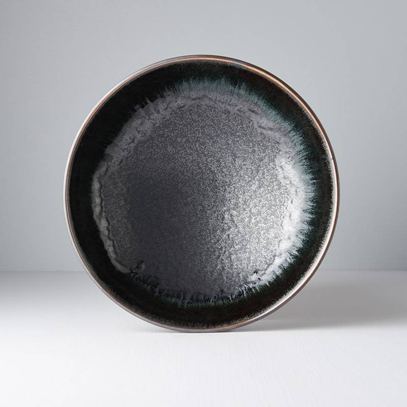 Matt W' Shiny Black Edge ramen bowl 25cm