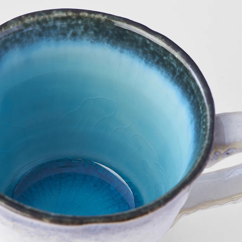 Sky Blue mug with handle 9cm