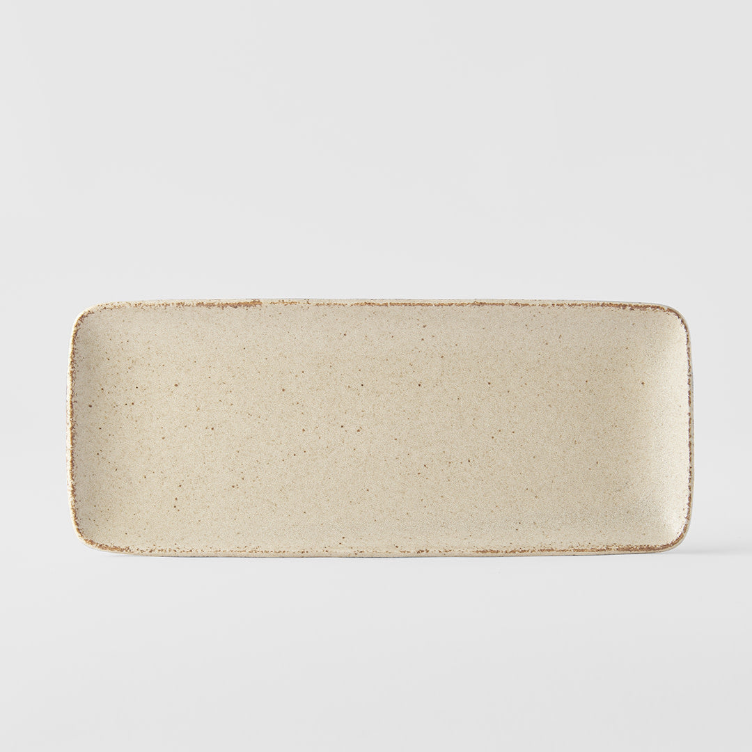 Sand Fade rectangular plate 29.5cm