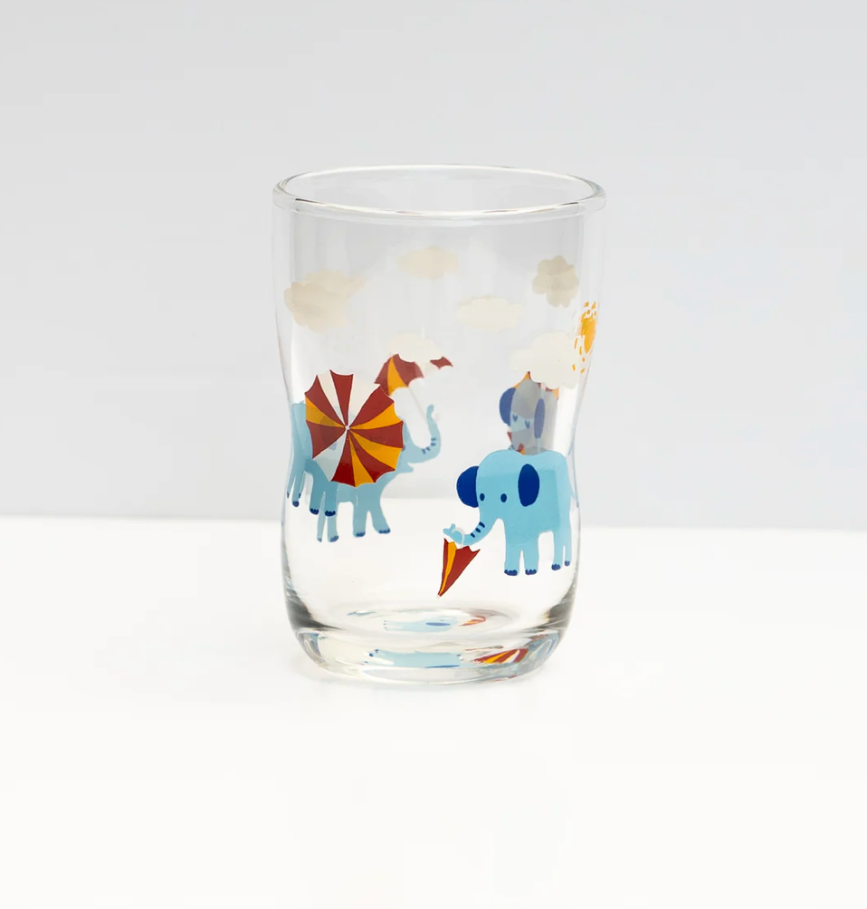 Small 'Hide & Seek' Elephant kids glass boxed 7.5cm