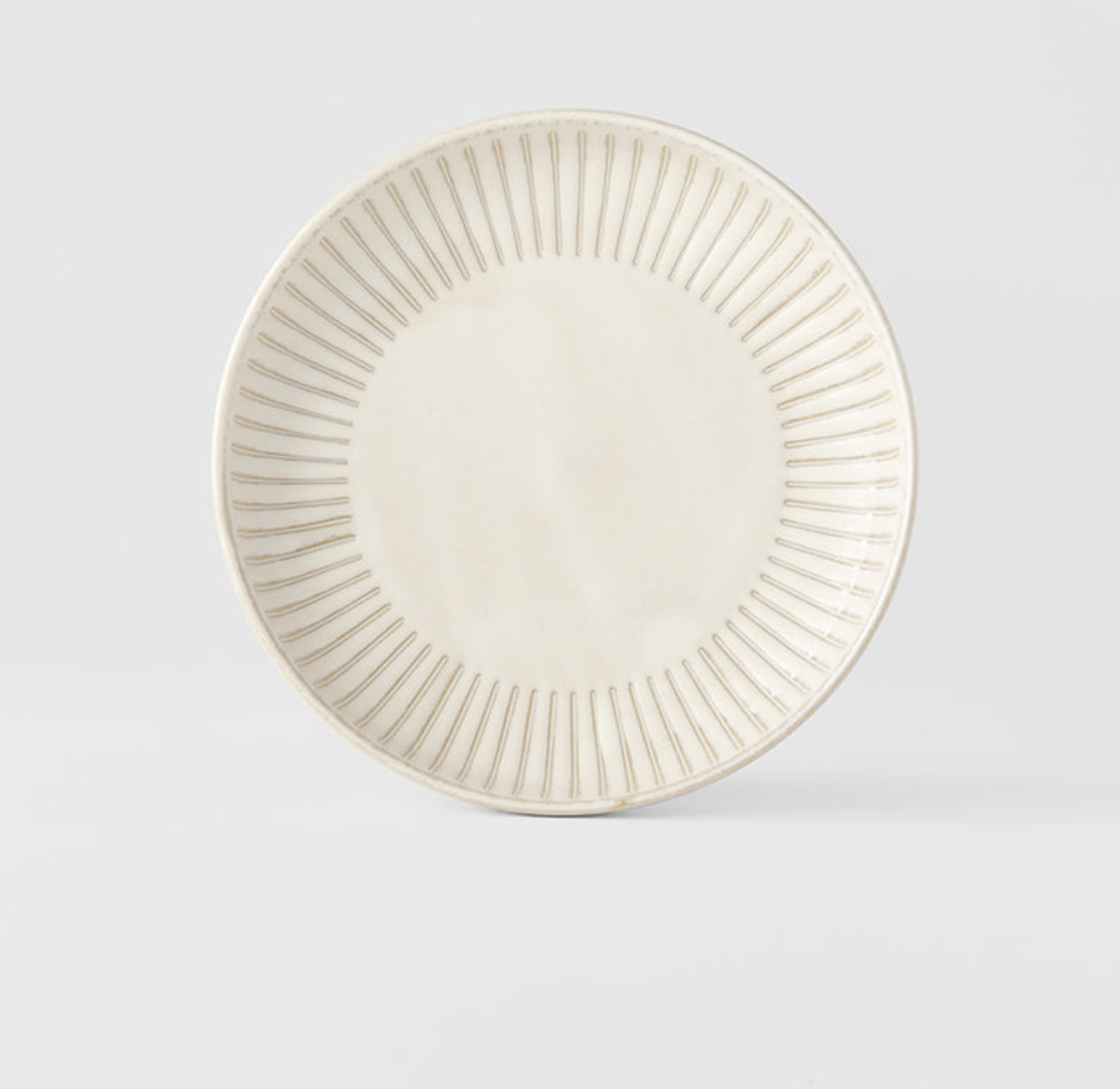 Ridged Alabaster high rim 20cm