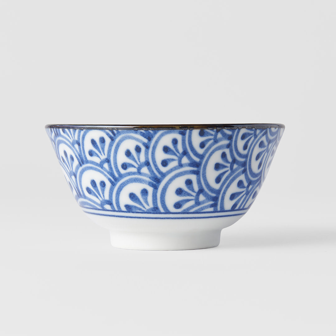 Indigo Petal Crest Ikat medium bowl 13cm