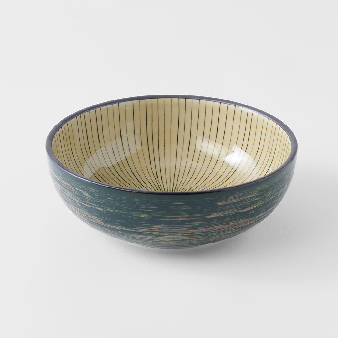 Dark Green Converging serving bowl 19.5cm