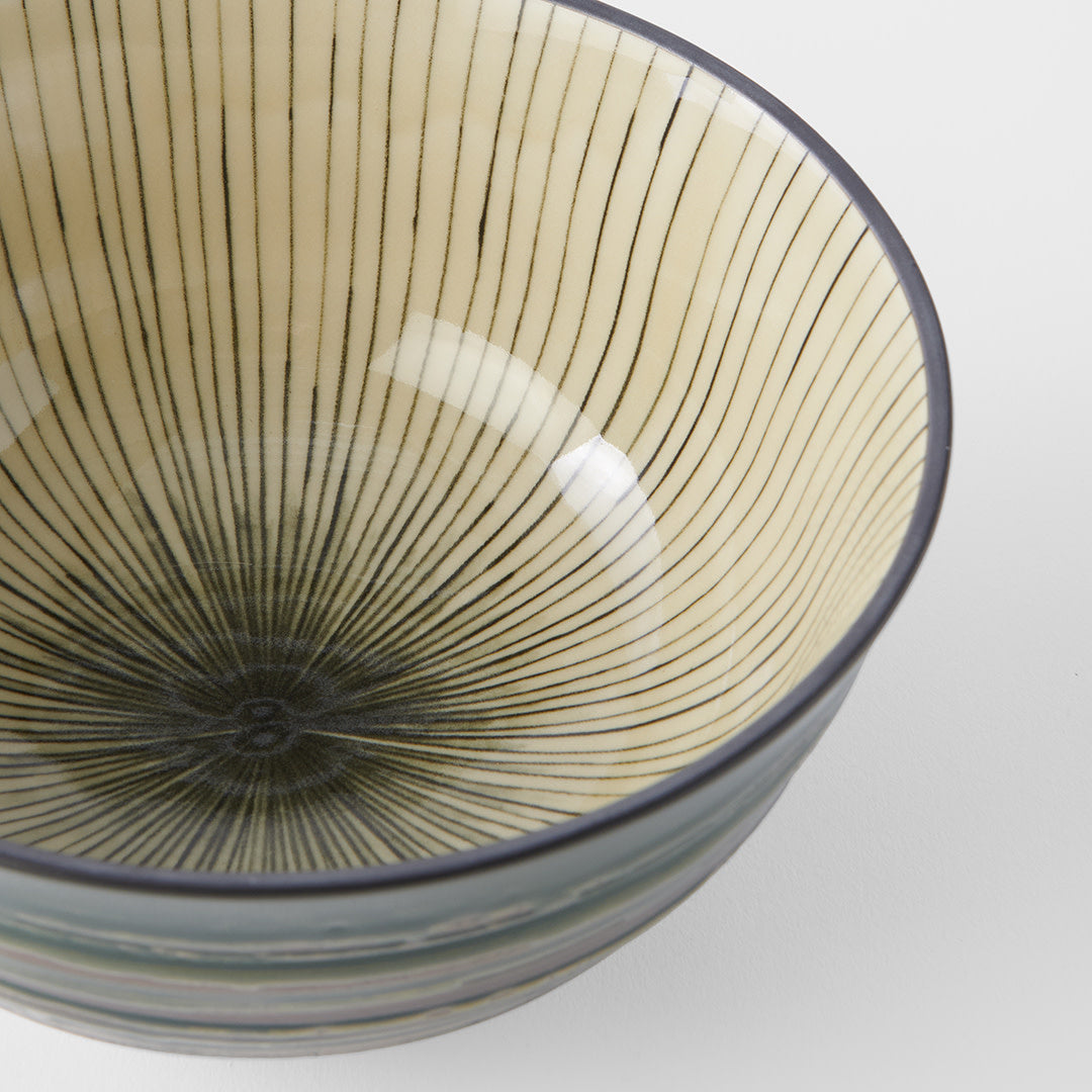 Dark Green Converging udon bowl 17cm