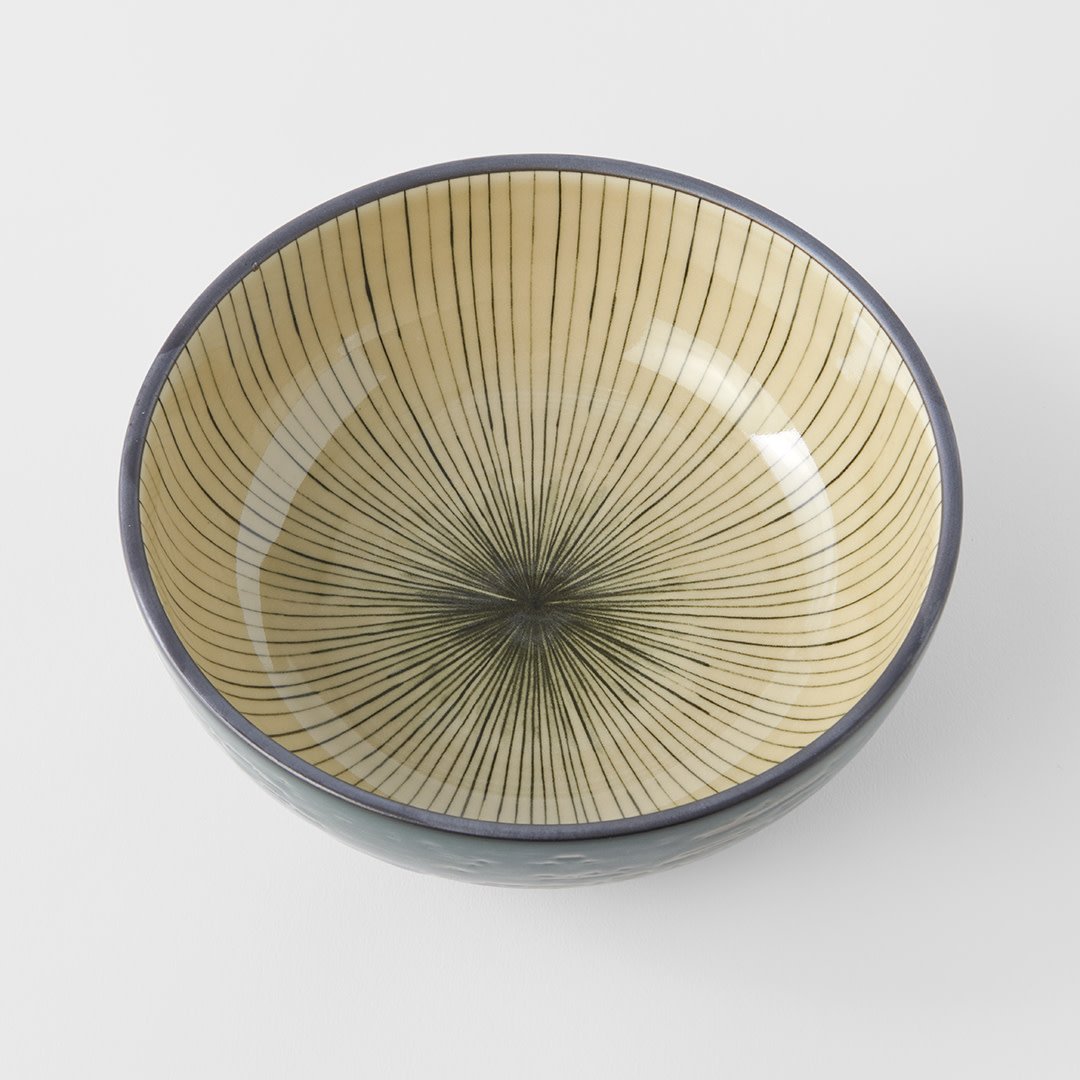 Dark Green Converging serving bowl 19.5cm