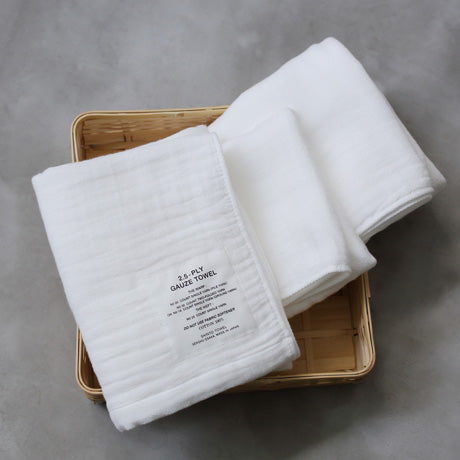 Shinto 2.5 ply gauze washcloth white