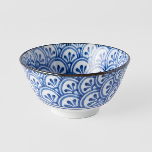 Indigo Petal Crest Ikat medium bowl 13cm