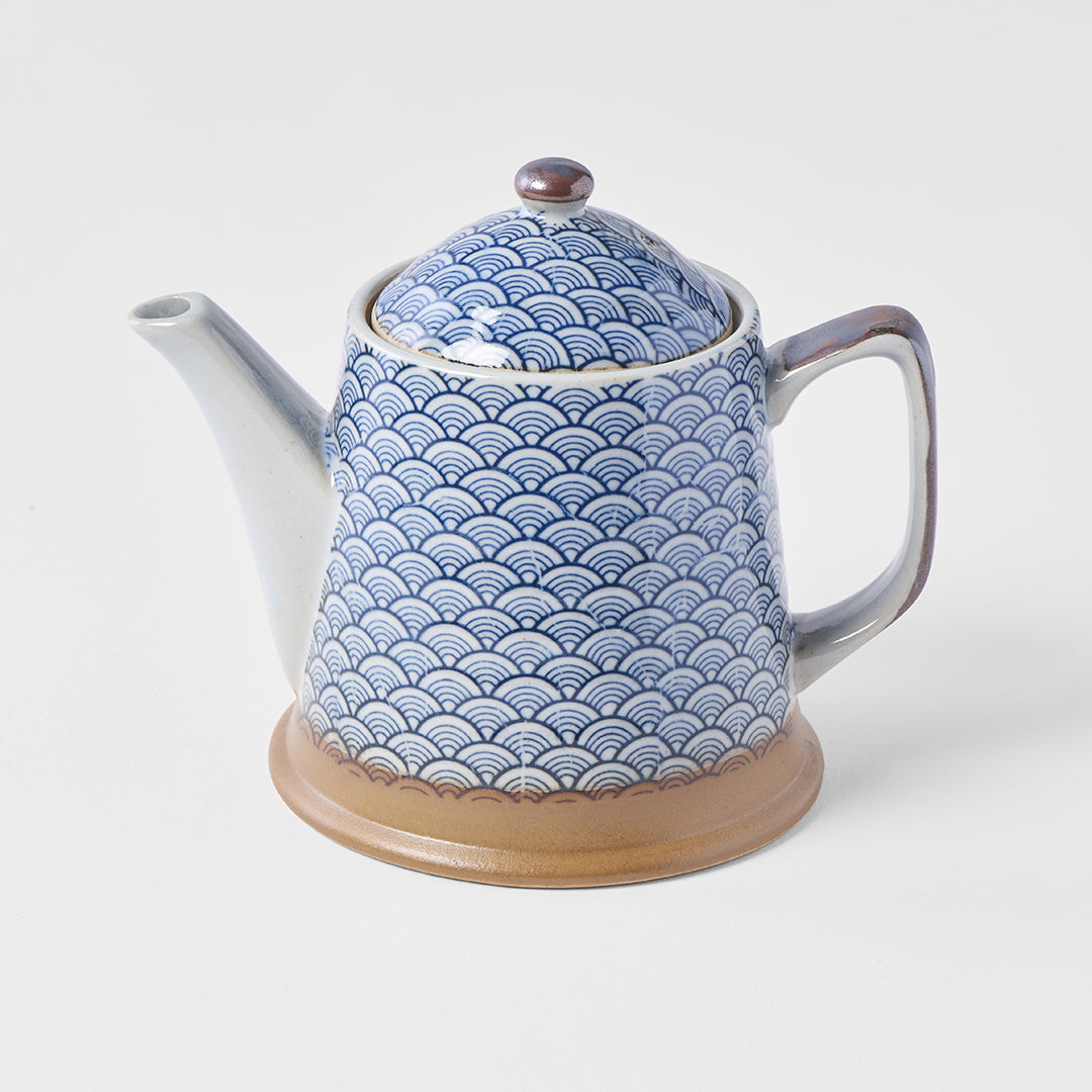 Teapot Indigo wave 12.5cm