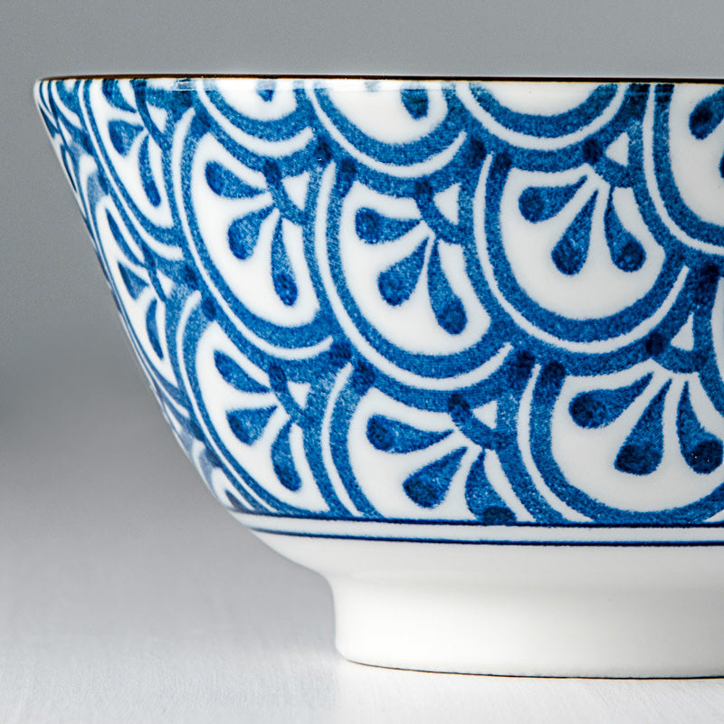 Indigo Petal Crest Ikat medium bowl 13cm