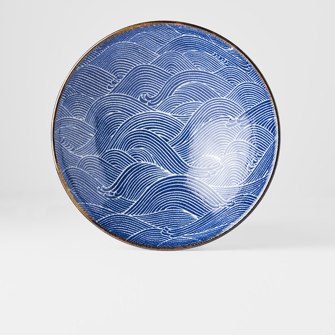 Blue wave ramen bowl 24.5cm