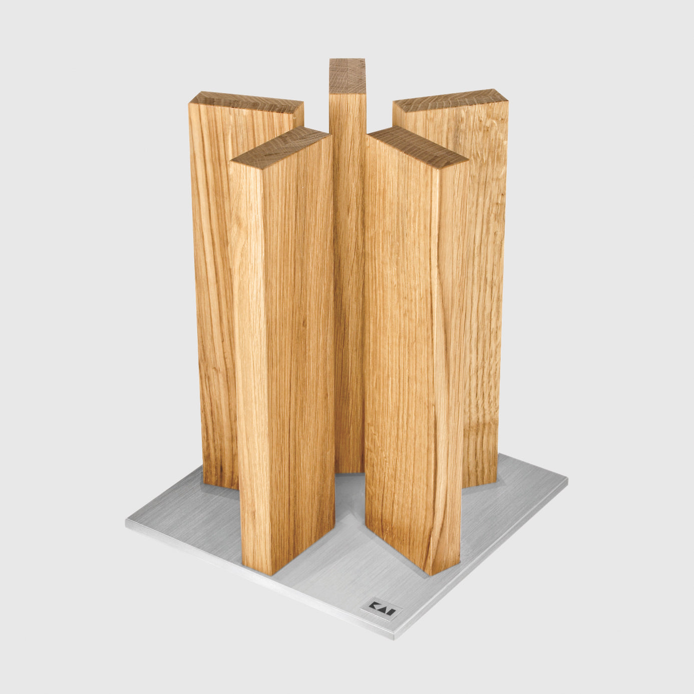 Kai Magnetic Knife Block Stainless Steel/Oak