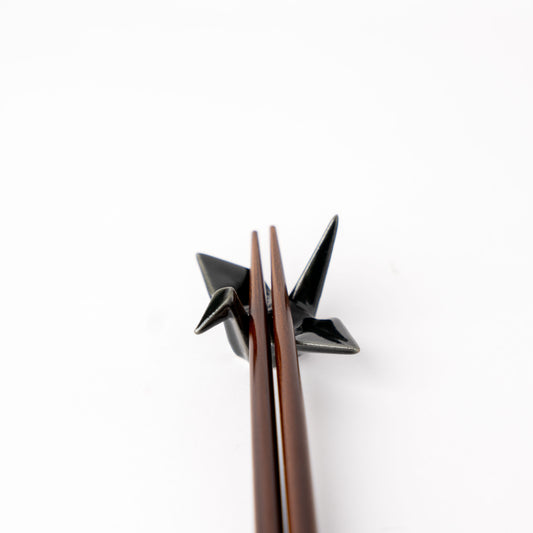 Origami Crane Chopstick Rest Black