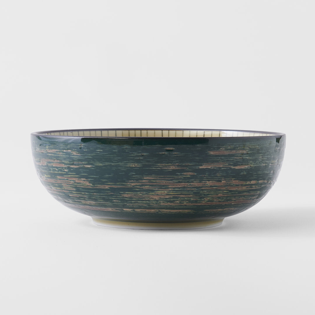 Dark Green Converging serving bowl 19.5cm