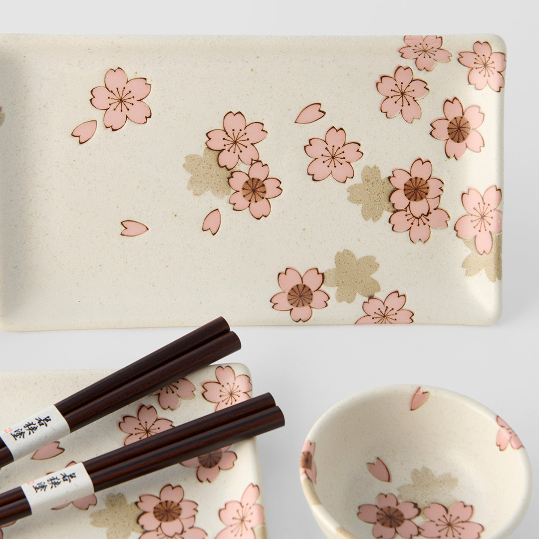 Pink Sakura sushi gift set 22cm