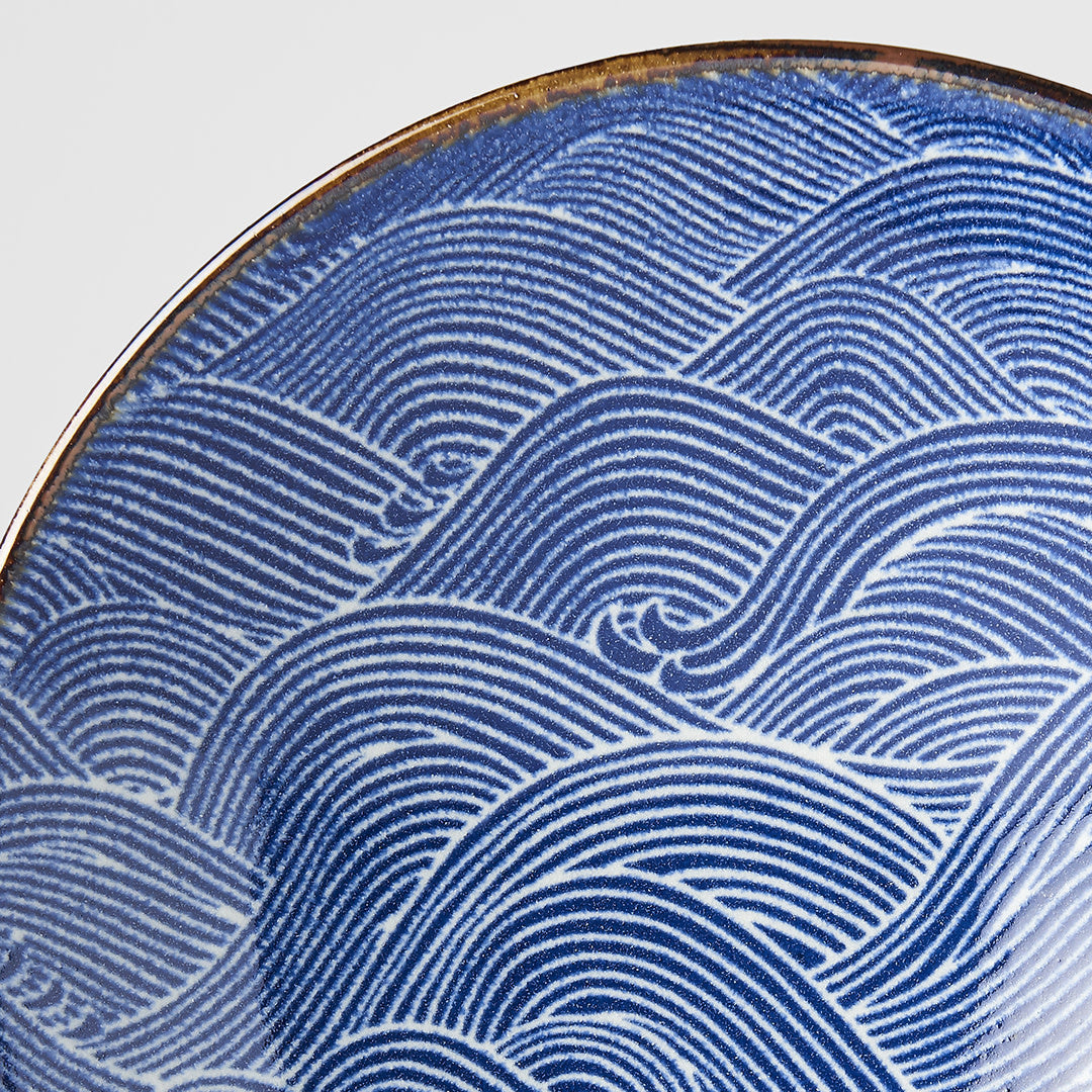 Blue wave ramen bowl 24.5cm