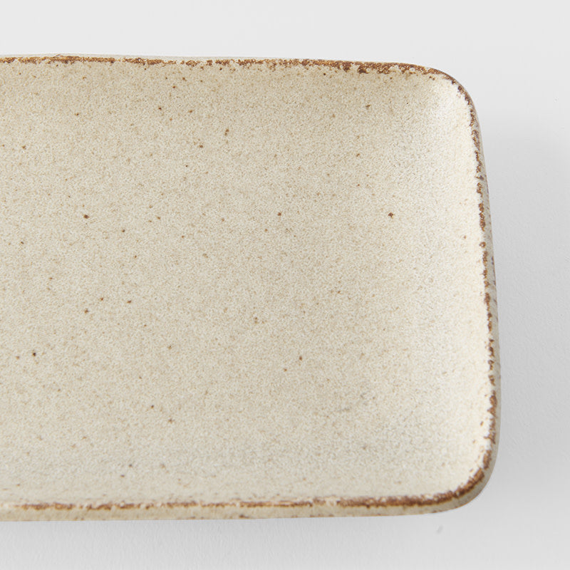 Sand Fade rectangular plate 29.5cm