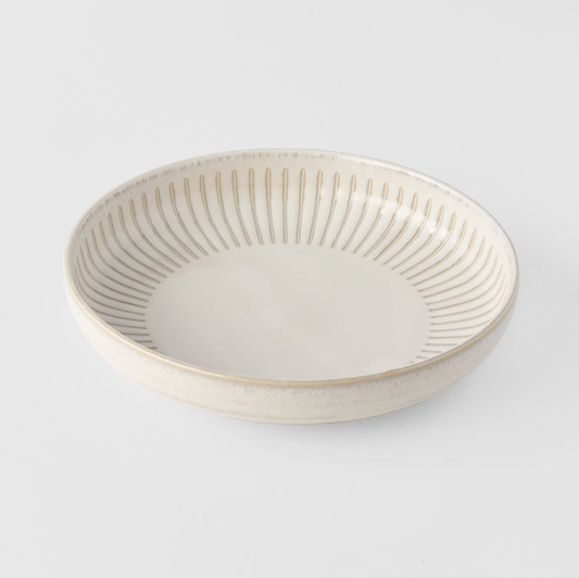 Ridged Alabaster high rim 20cm