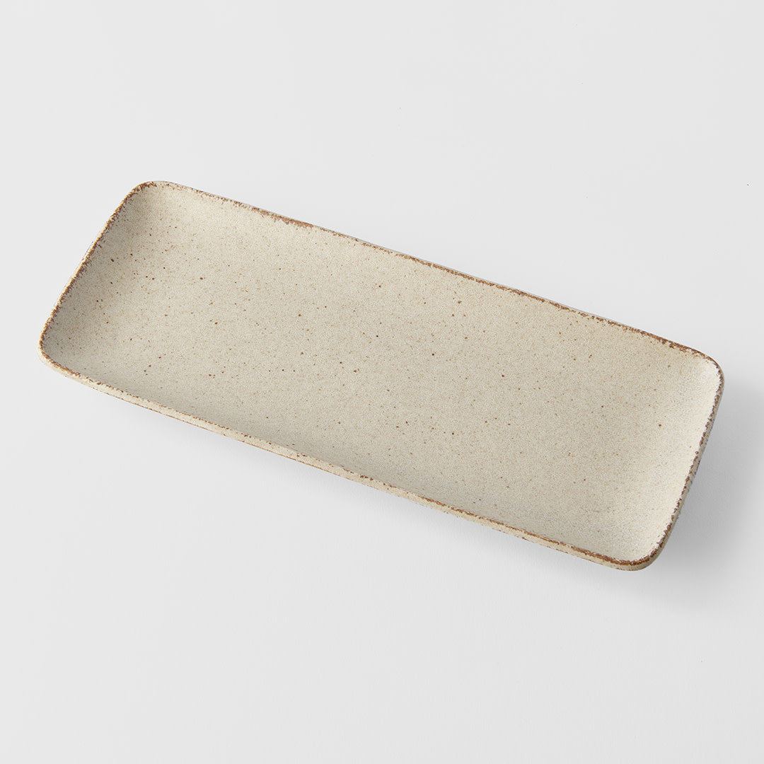 Sand Fade rectangular plate 29.5cm