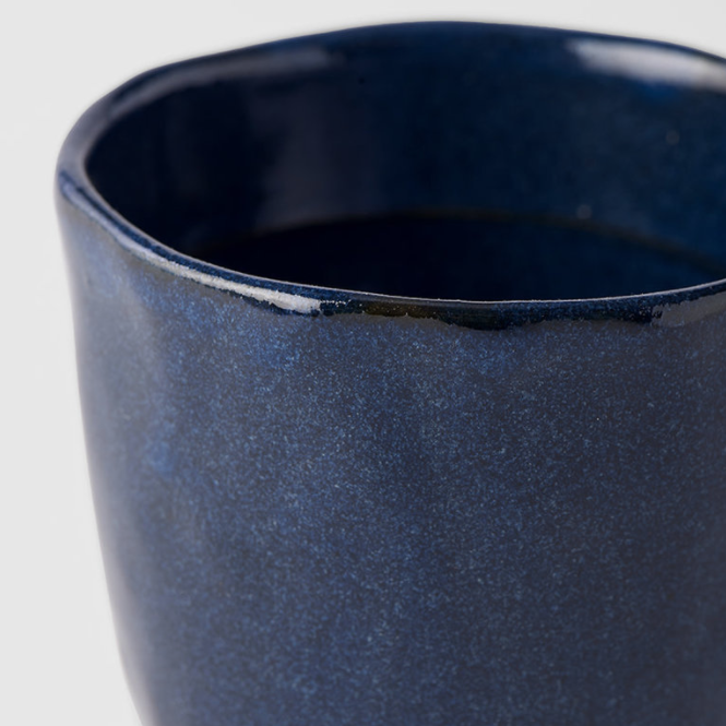 Lopsided mug navy blue 9.5cm