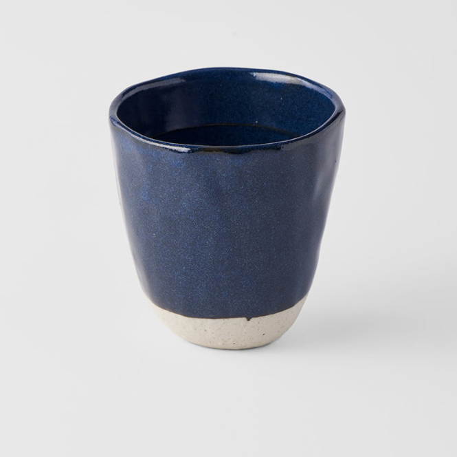 Lopsided mug navy blue 9.5cm