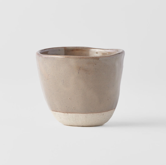 Lopsided mug mushroom grey 7cm