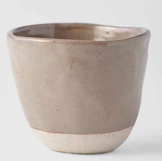 Lopsided mug mushroom grey 7cm