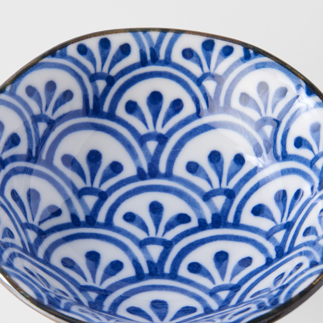 Indigo Petal Crest Ikat small bowl 11cm