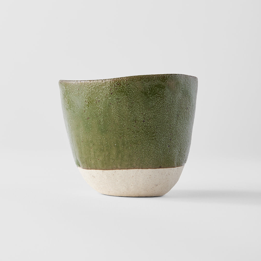 Lopsided mug moss green  7cm