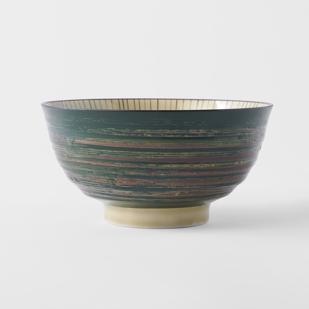 Dark Green Converging udon bowl 17cm