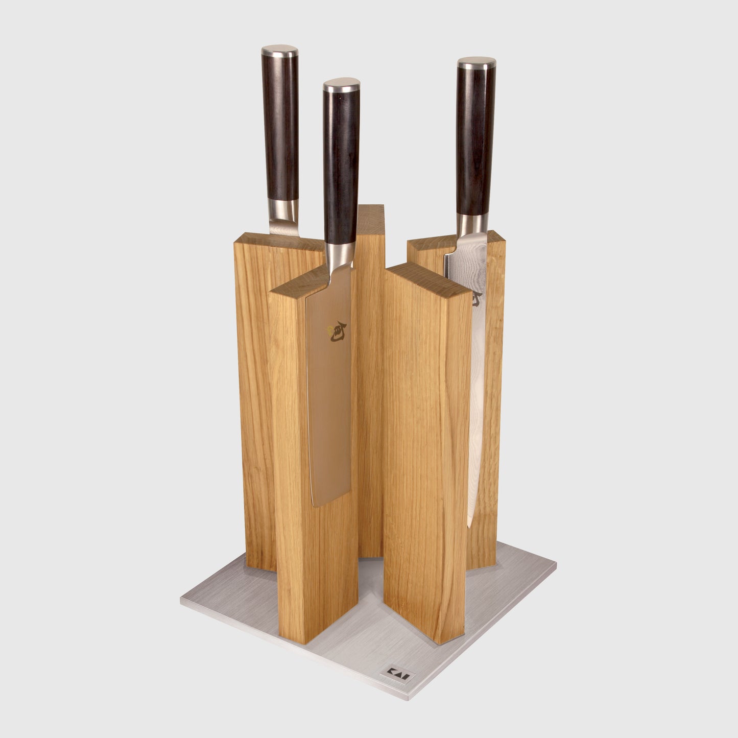 Kai Magnetic Knife Block Stainless Steel/Oak