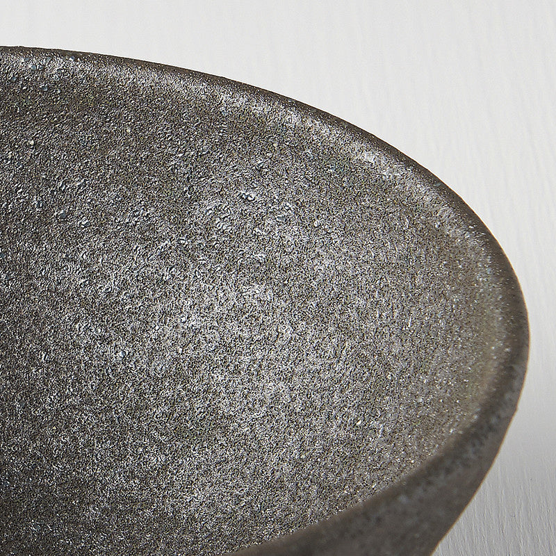 Egg-shaped stone slab bowl 13cm