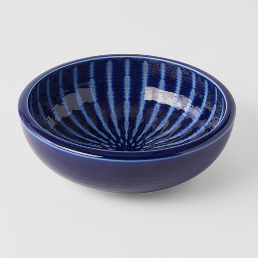 Indigo Lined thick edge bowl 23.7cm